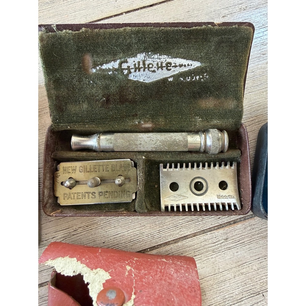 Lot of vintage safety razors Gillette Gem with cases - Picture 6 of 10